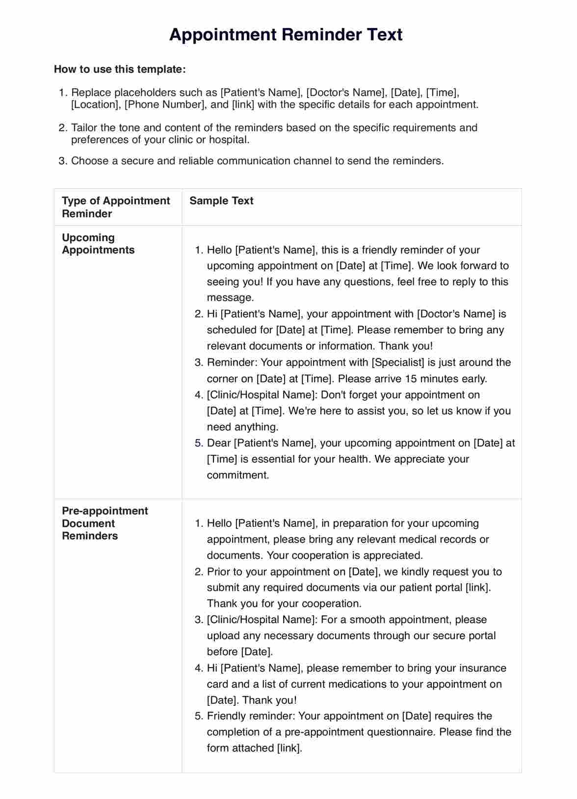 Doctor Appointment Reminder Letter Template Word Infoupdate Doctor Appointment Reminder Letter Template Word Infoupdate