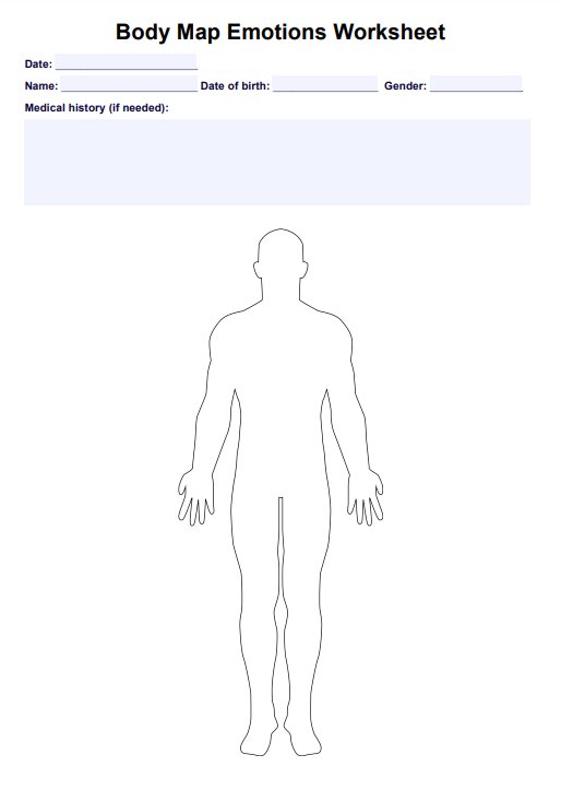 Printable Body Map Printable Body Map