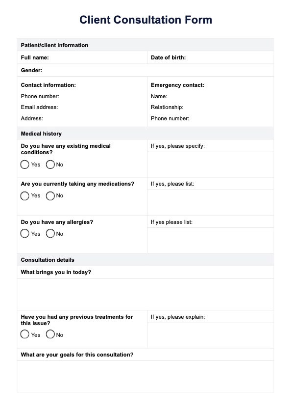 Consultation Templates Consultation Templates