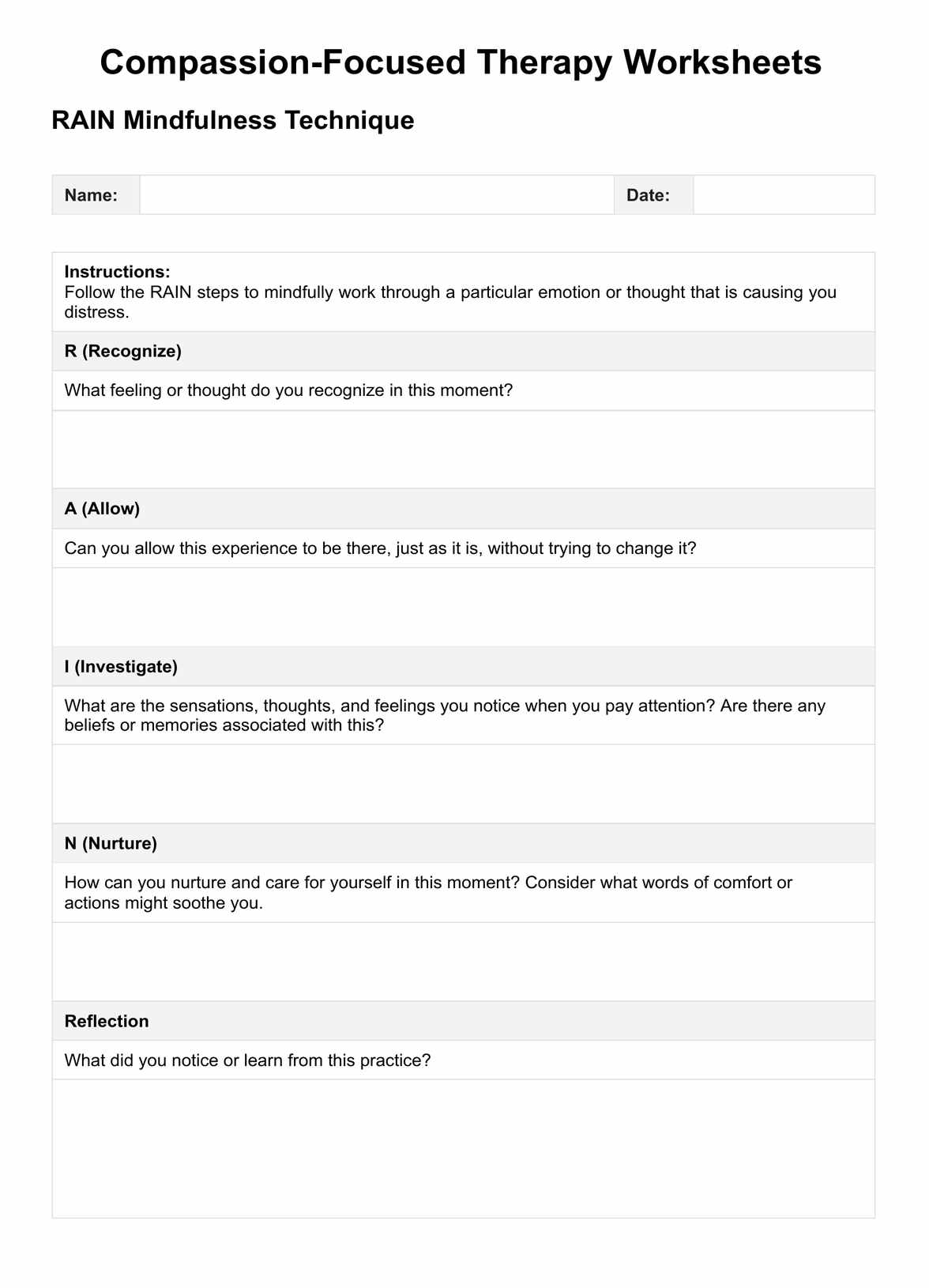 Compassion Focused Therapy Worksheets Compassion Focused Therapy Worksheets