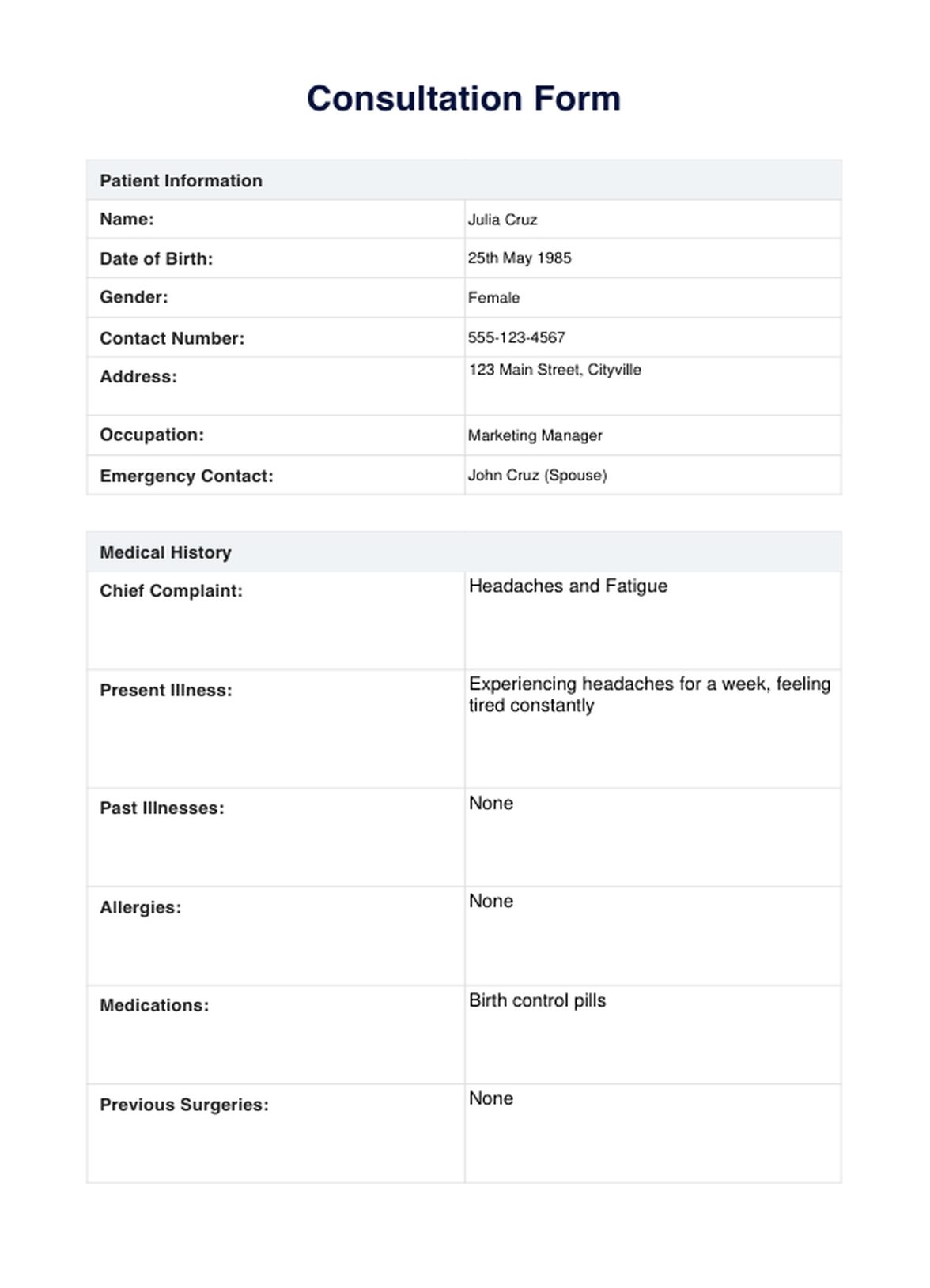 Consultation Templates Example Free PDF Download Consultation Templates Example Free PDF Download