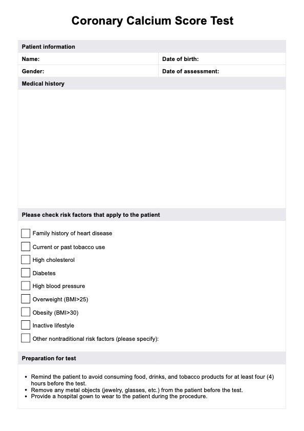 Coronary Calcium Score