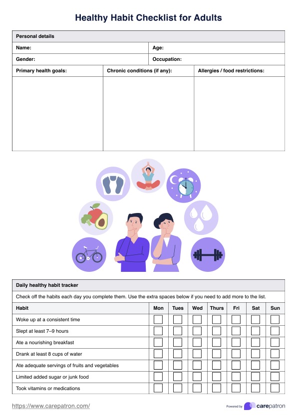Healthy Habit Checklist