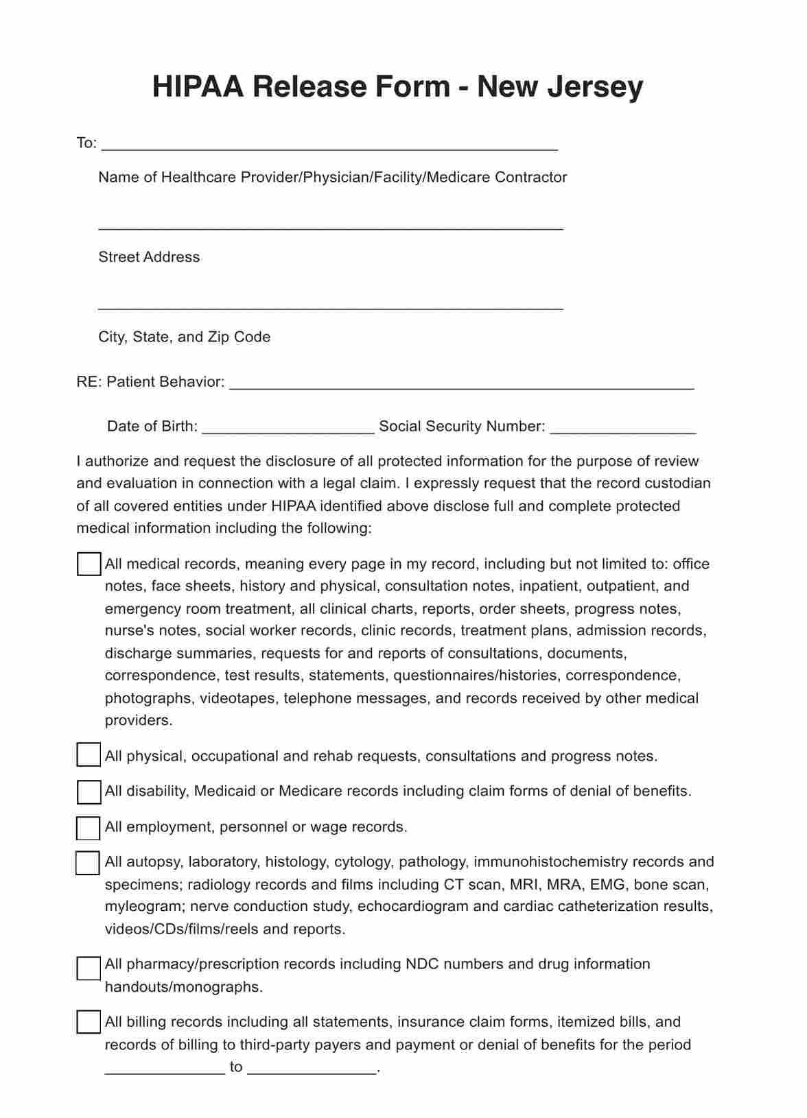 HIPAA Policy Template Example Free PDF Download