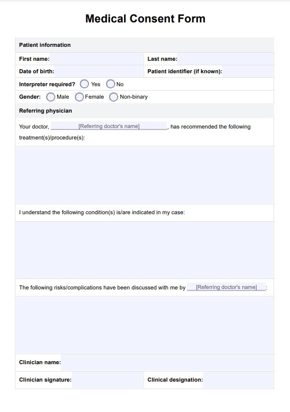 Informed Consent For Surgery Templates 50 Printable Parental Consent Informed Consent For Surgery Templates 50 Printable Parental Consent