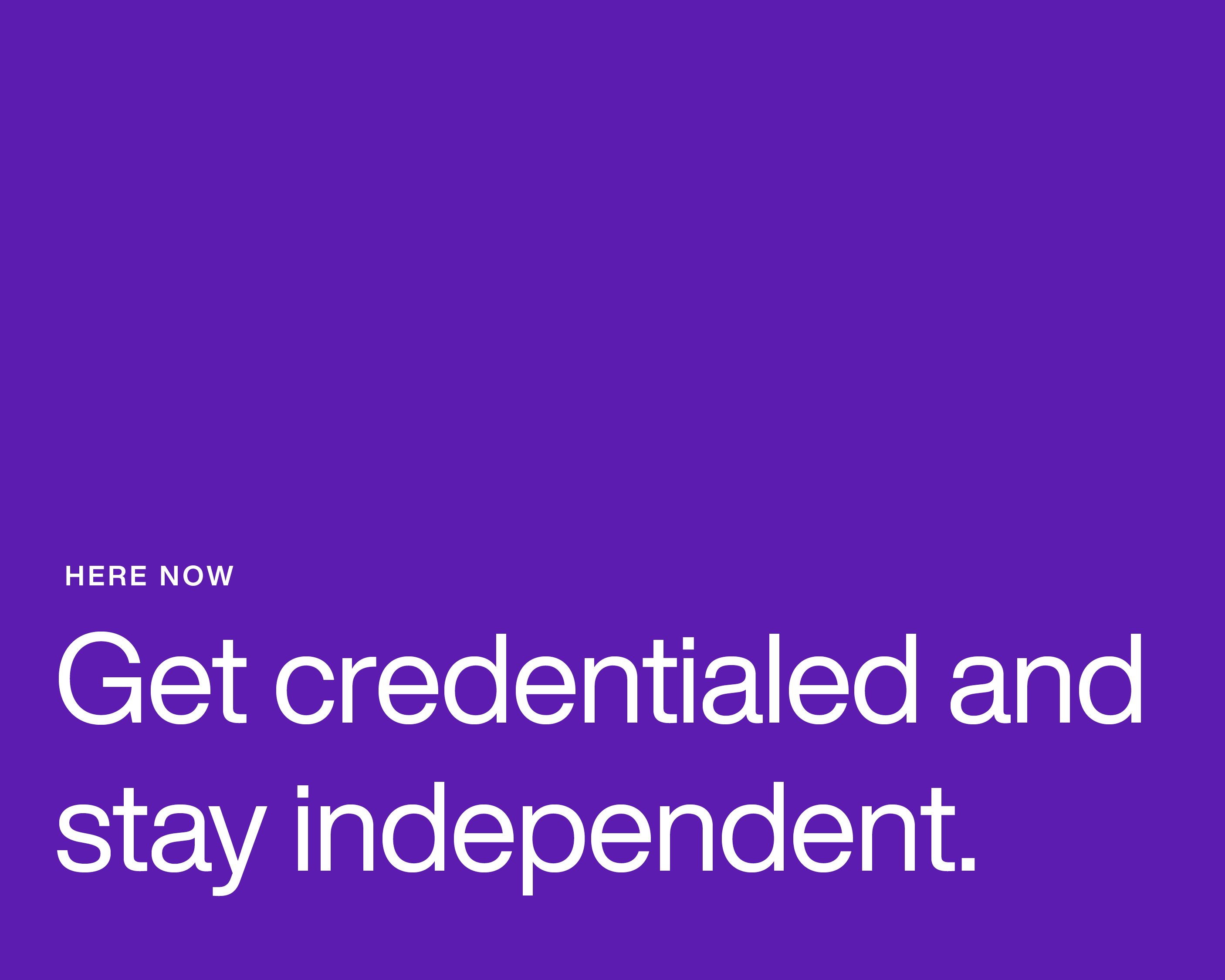Credentialing