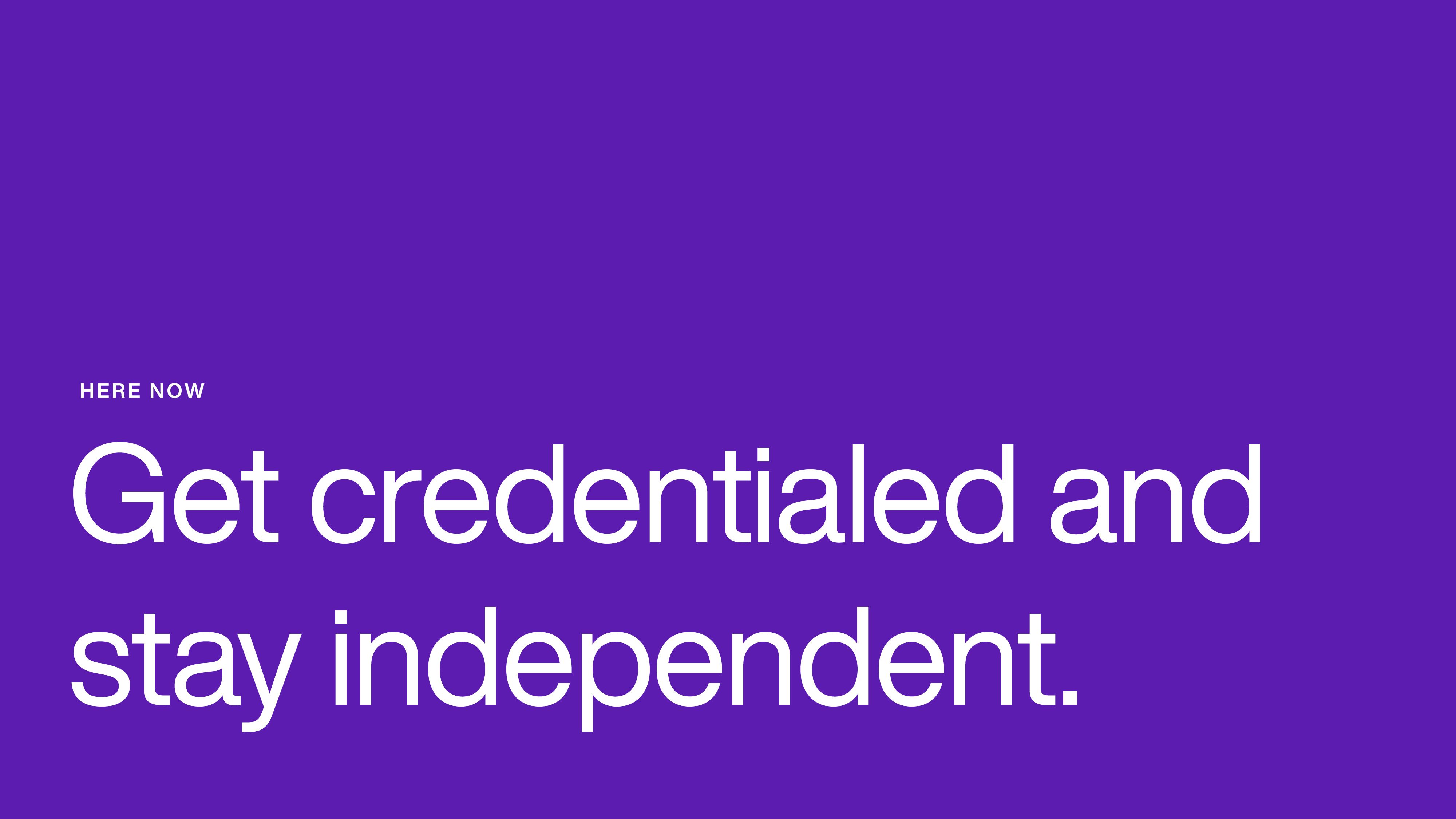 Credentialing