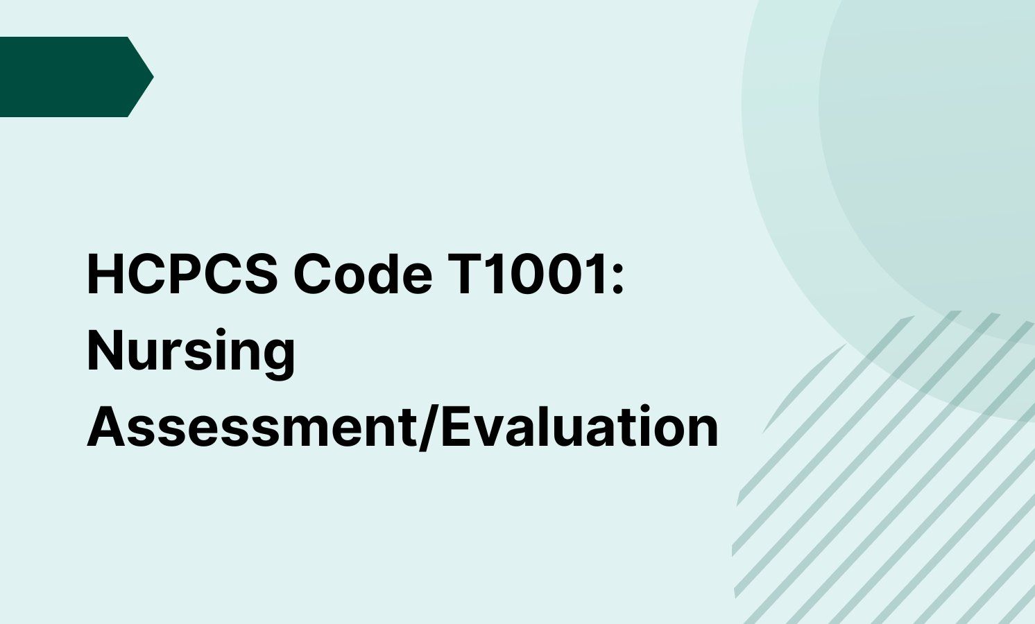 HCPCS Code T1001: Nursing Assessment/Evaluation