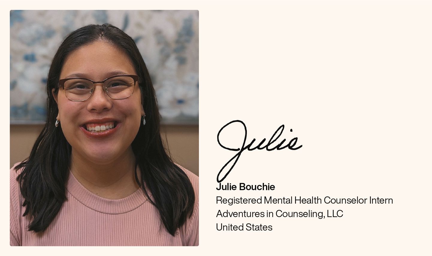 How Julie Bouchie, a Mental Health Counselor, launched her own private practice 