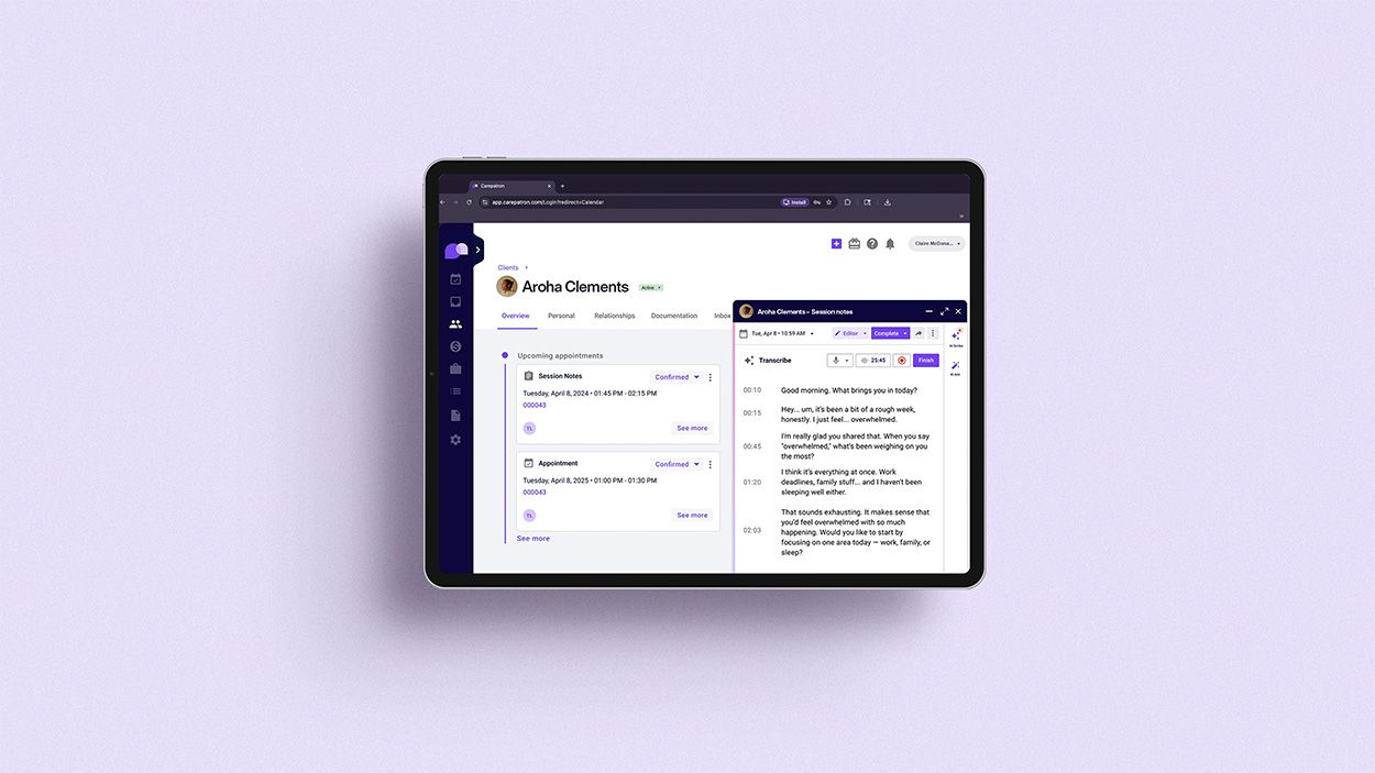 Clinical documentation in Carepatron