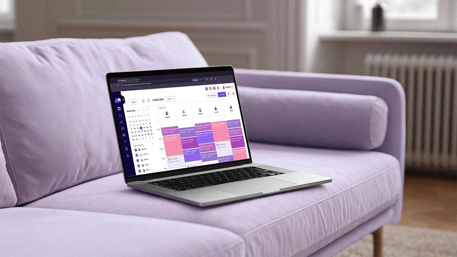 Scheduling and calendar in Carepatron