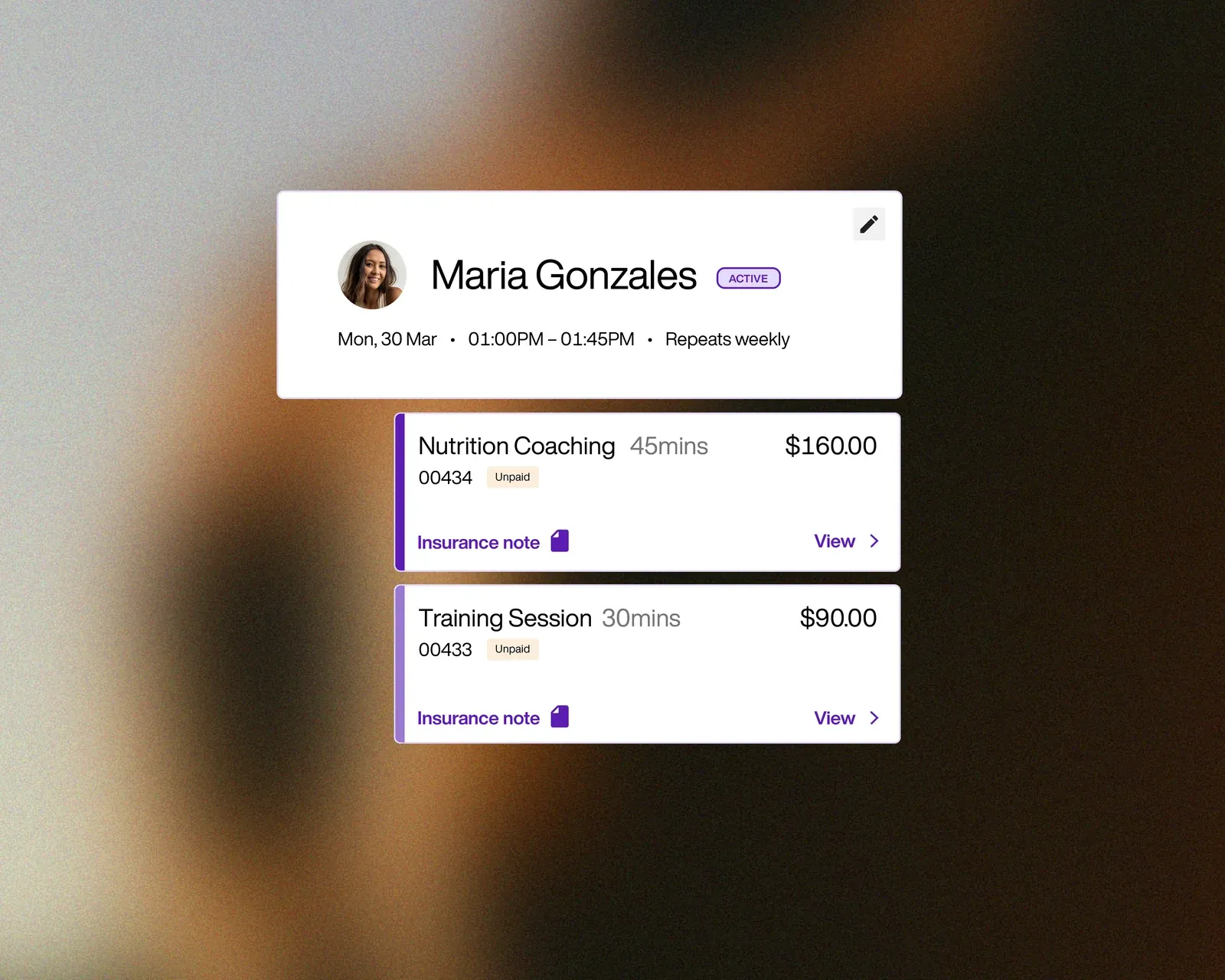 A pre-filled CMS-1500 insurance claim in Carepatron
