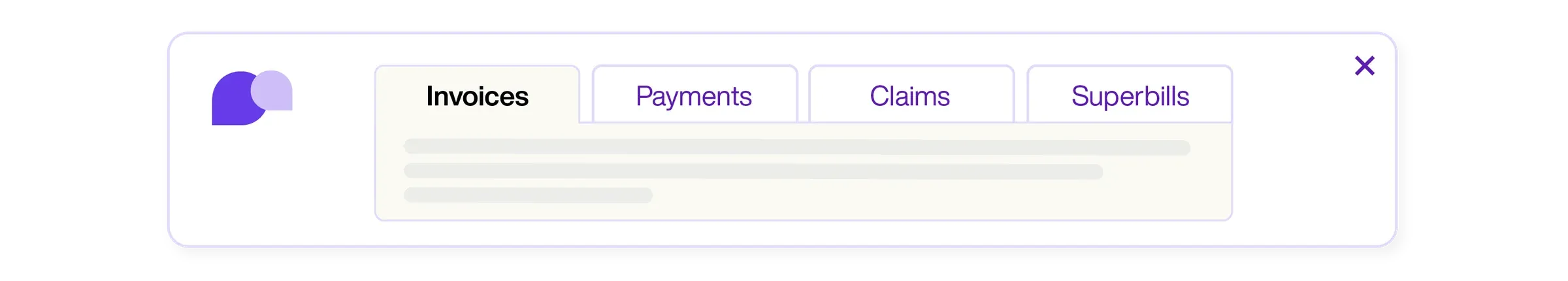An invoice and payment link in Carepatron