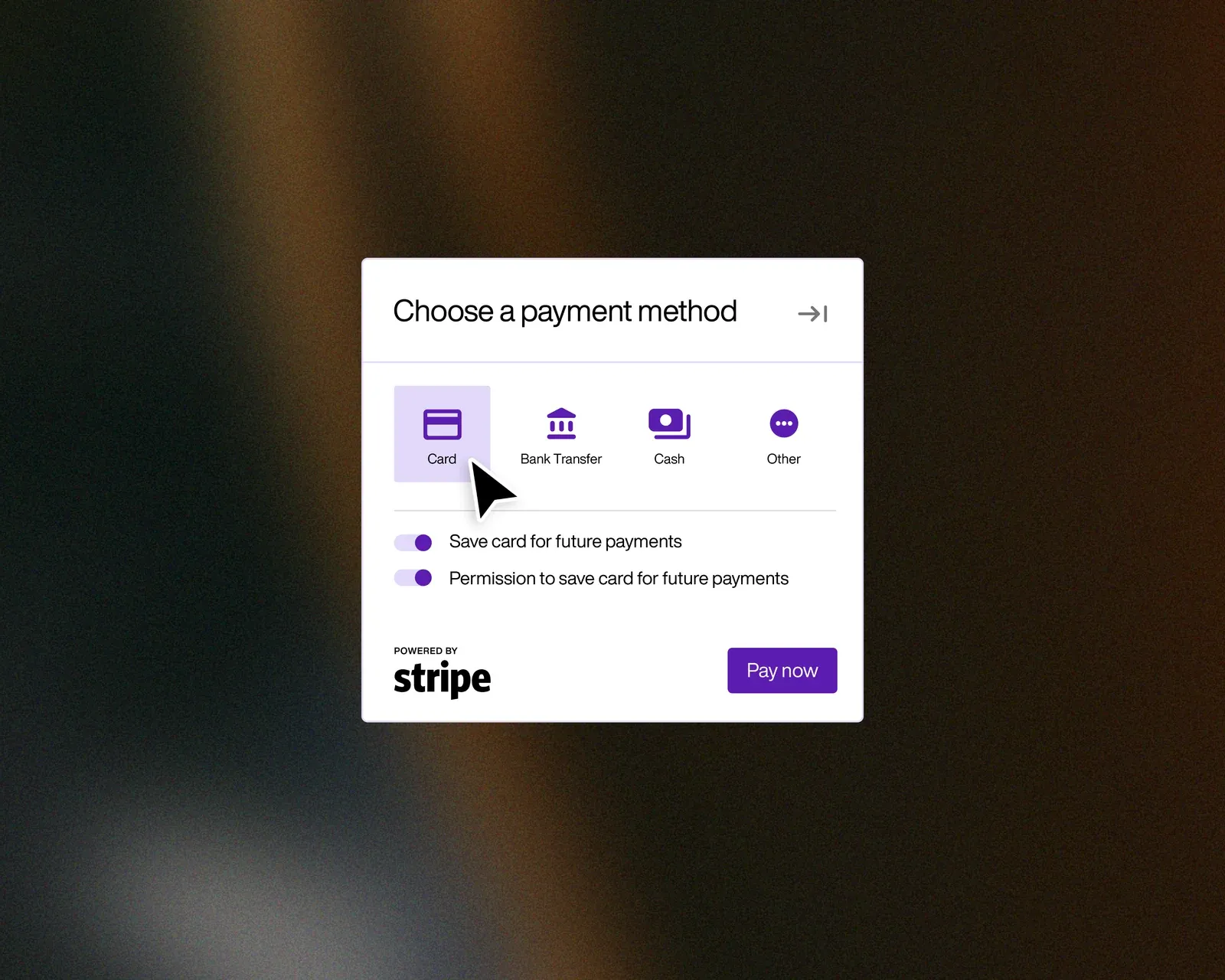 A client paying a Carepatron invoice by card