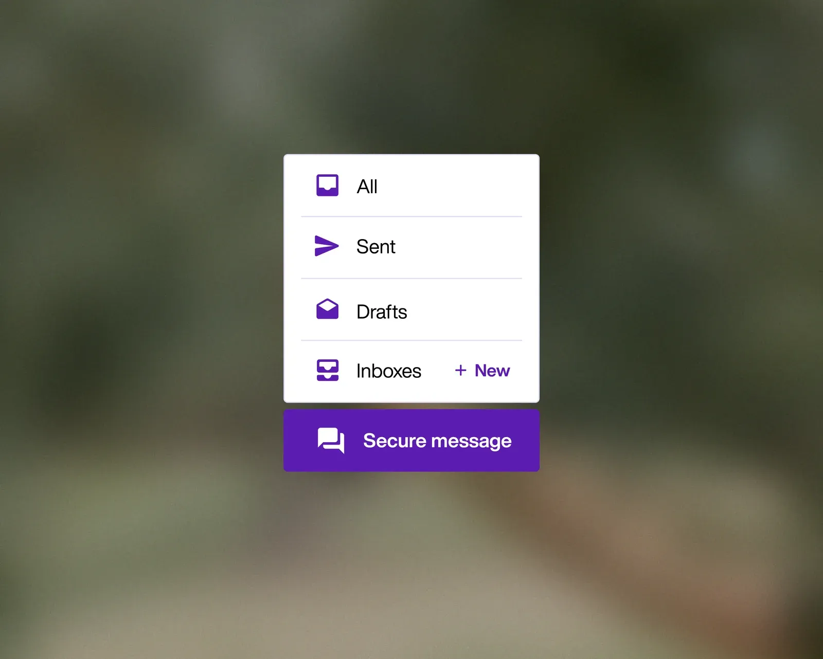 A secure client conversation in the Carepatron inbox