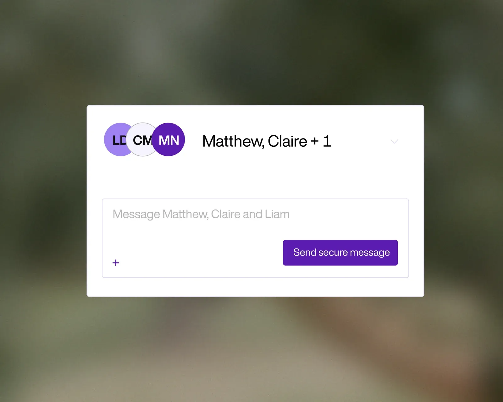 Internal team messaging across a Carepatron practice