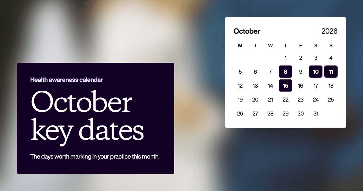October Health Awareness Dates Every Clinician Should Note