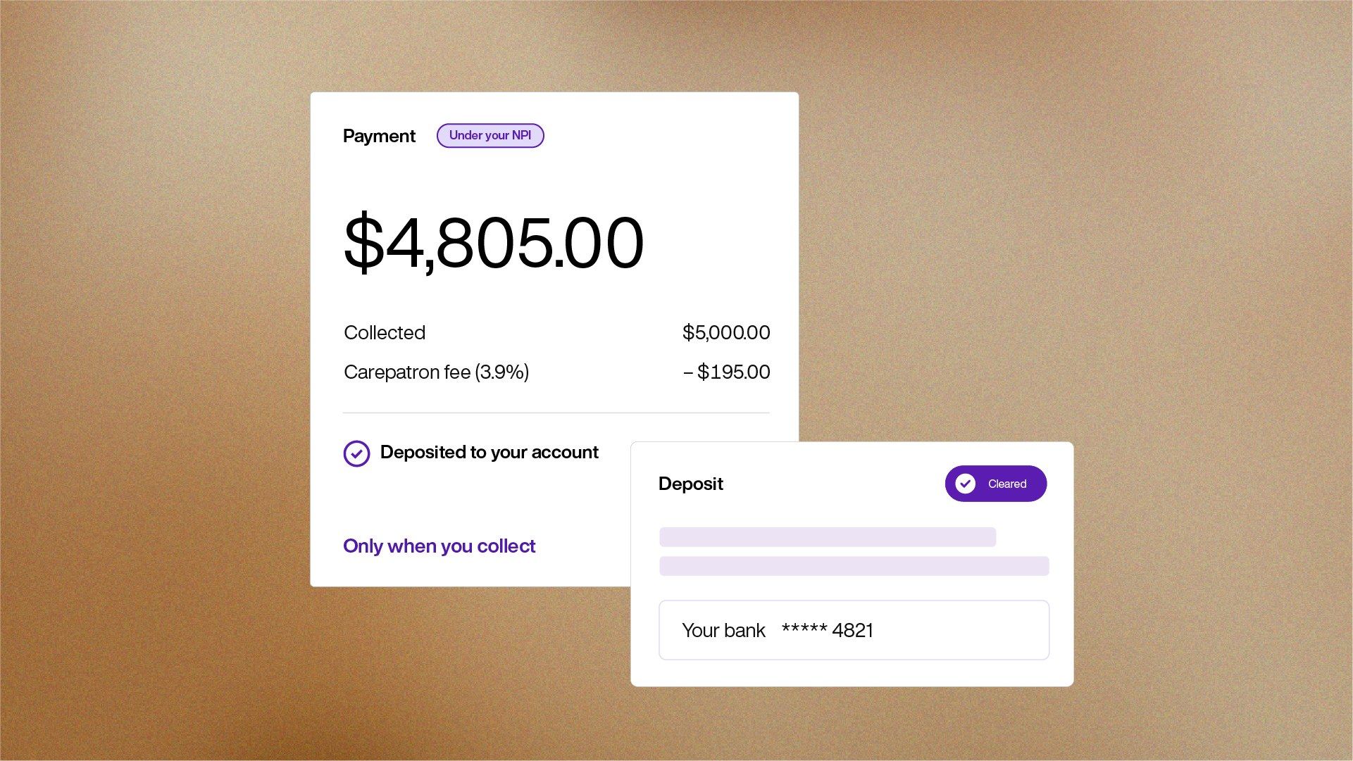 Payment deposit
